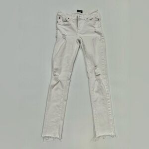 Hudson girls white denim distressed jean pant size 14